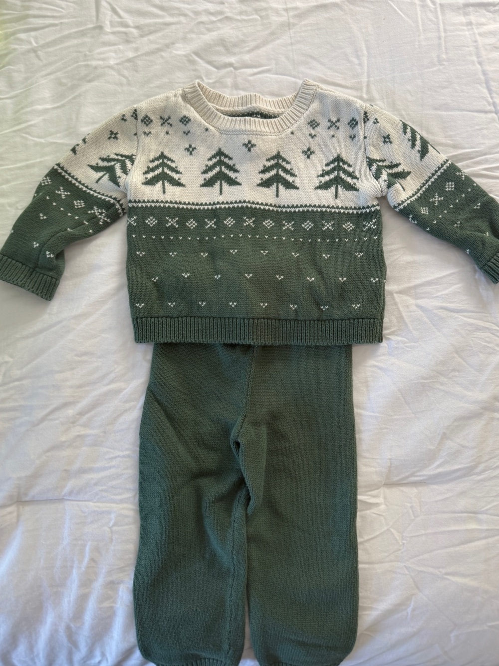 Carter’s Little Planet Green Fair Isle Knit Sweater